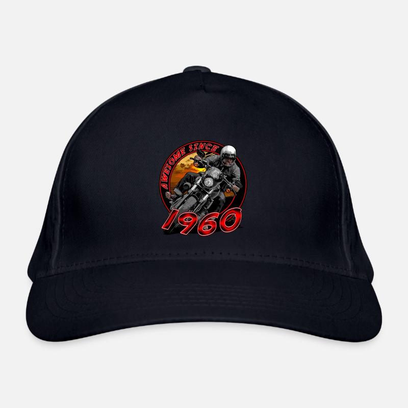 Awesome since 1960, Biker Geburtstag Bio-Baseballkappe