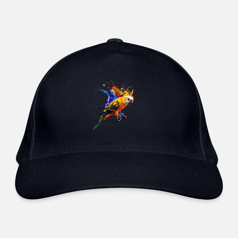Papagei - Farbexplosion Bio-Baseballkappe