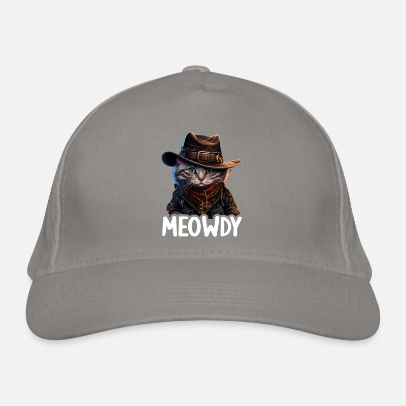 Meowdy Funny cat Meme for Cat Lovers Organic Baseball Cap