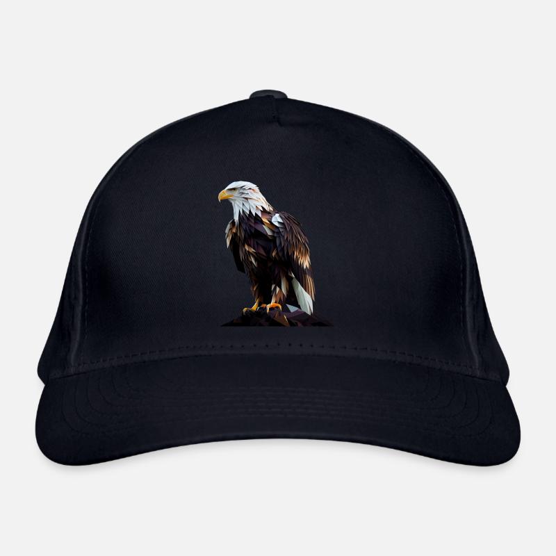 Cool polygon design with a bald eagle Organic Baseball Cap
