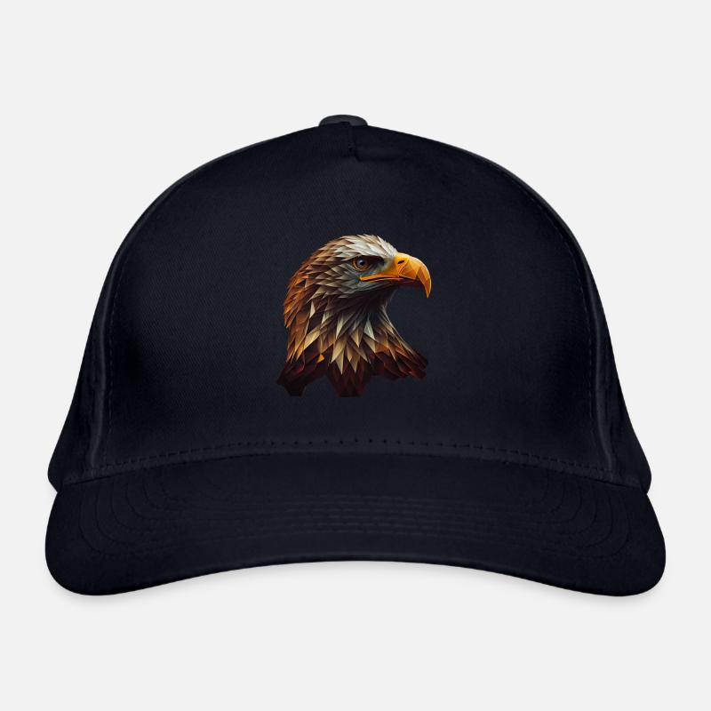 Cool polygon design with a bald eagle Organic Baseball Cap