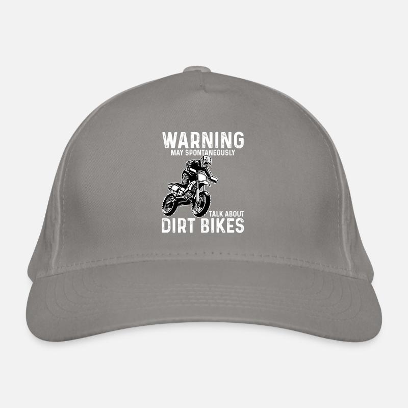 Warning May Spontaneously Start Talking About Dirt Bio-Baseballkappe