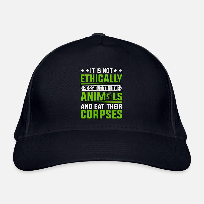 it is not ethically possible to love animals Organic Baseball Cap