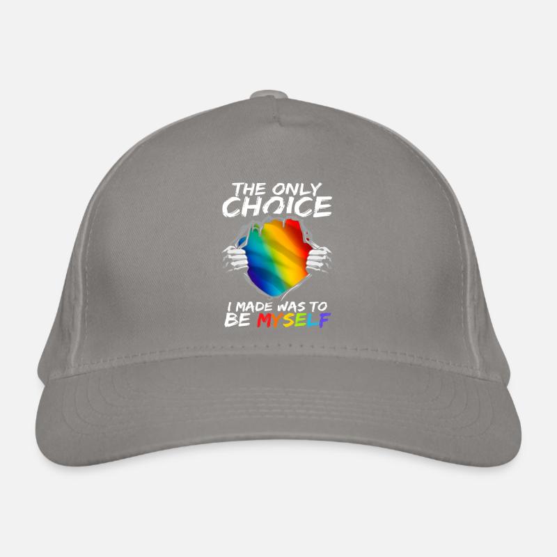LGBT Herz Regenbogenfarben Pride-Monat Bio-Baseballkappe