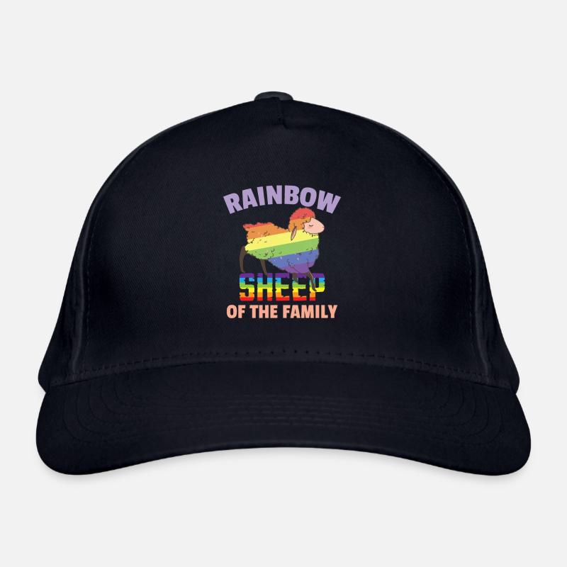 Regenbogenschafe Bio-Baseballkappe