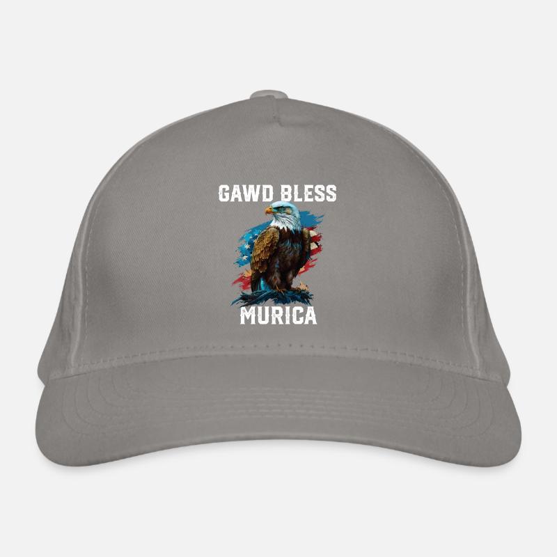 Gawd Bless Murica American Bald Eagle Funny Casquette classique bio