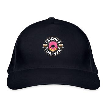 Coffee & Doughnuts Friends Forever Coffee Lover - Bio-Baseballkappe - Navy - Vorne