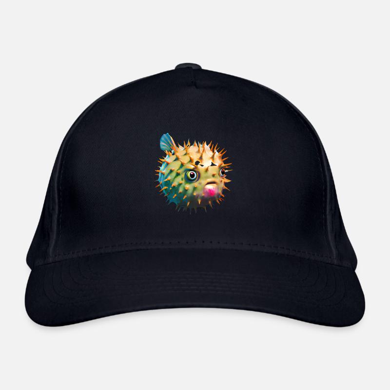 Inflated puffer fish Organic Baseball Cap
