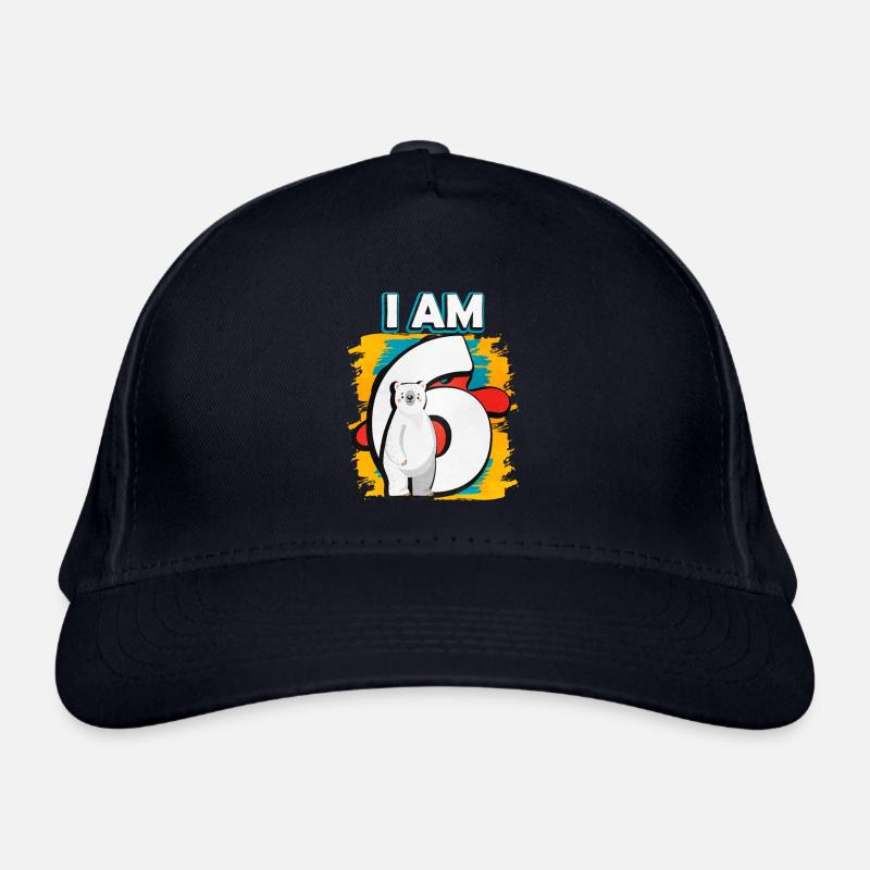 Ich Bin 6 Eisbär Bio-Baseballkappe