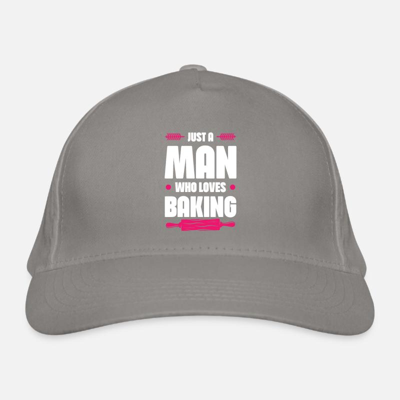 Man loves baking Organic Baseball Cap