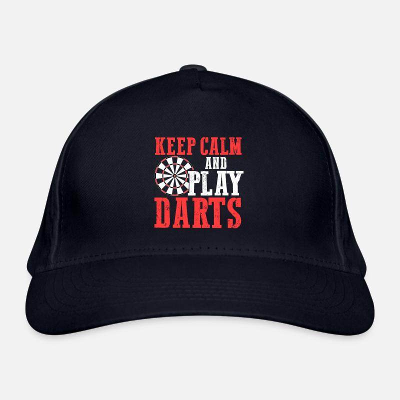 Restez calme et jouez aux fléchettes Casquette classique bio