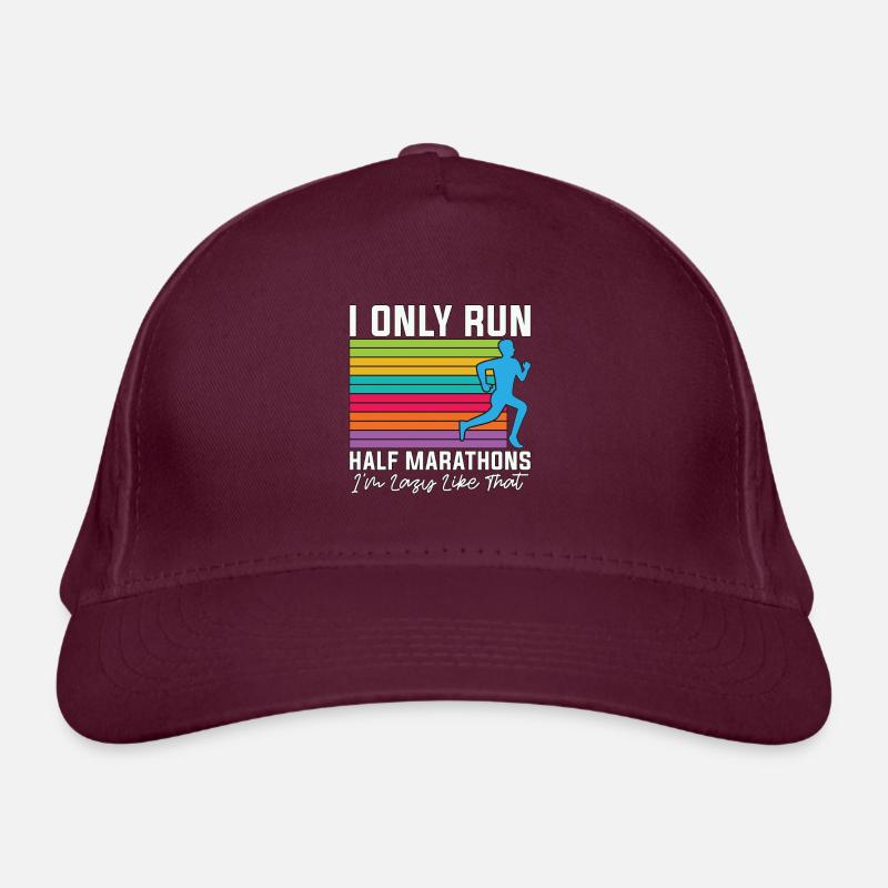 Semi-marathon Je ne cours que des semi-marathons athlétiques Casquette classique bio