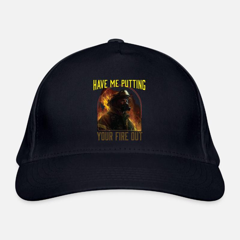 Demandez-moi d’éteindre votre feu pompier pompier Casquette classique bio