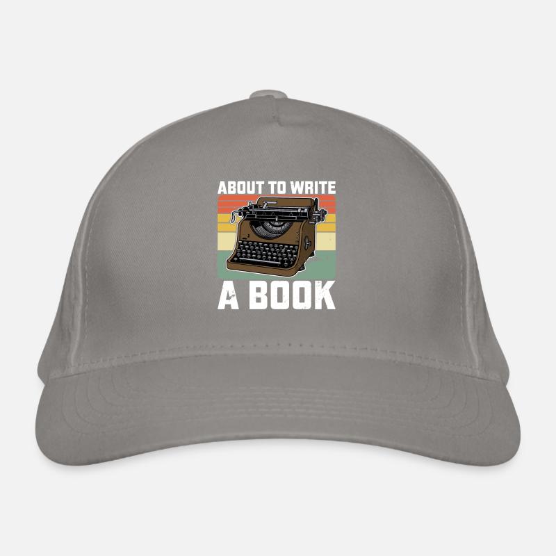 Typewriter Typewriter Literature Books Organic Baseball Cap