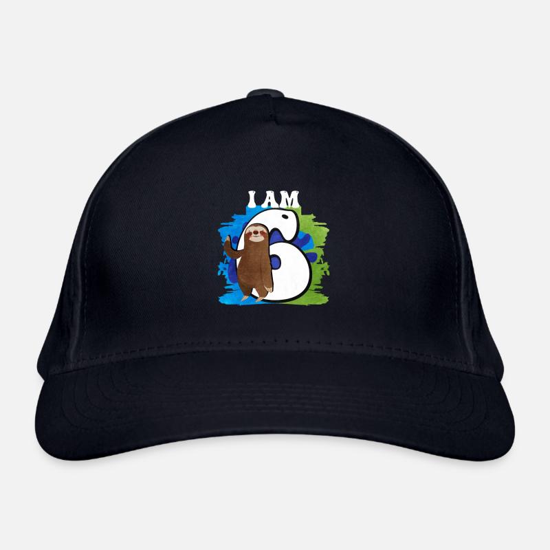 Ich Bin 6 Faultier Bio-Baseballkappe