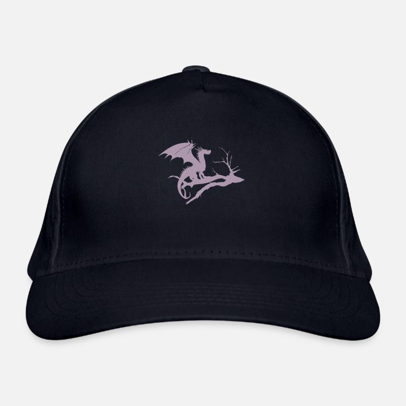 Dragon Design Silhouette Arbre Mort Casquette classique bio