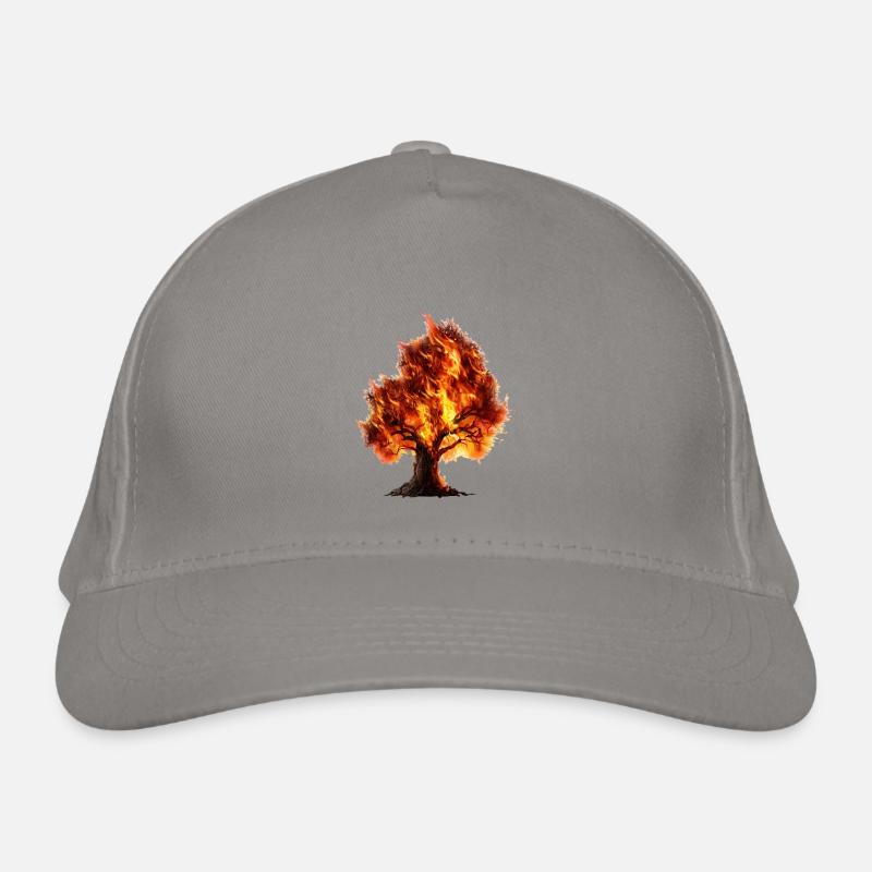 Tree on fire Organic Baseball Cap