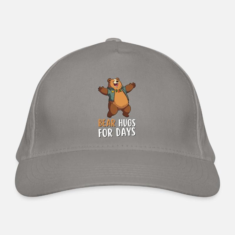 "Bear Hugs For Days" - Lustiger Spruch mit Bär Bio-Baseballkappe