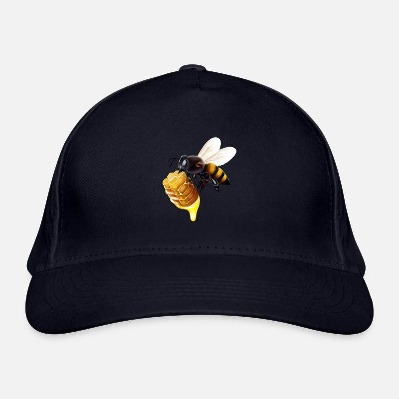 Bee with honeycomb Organic Baseball Cap