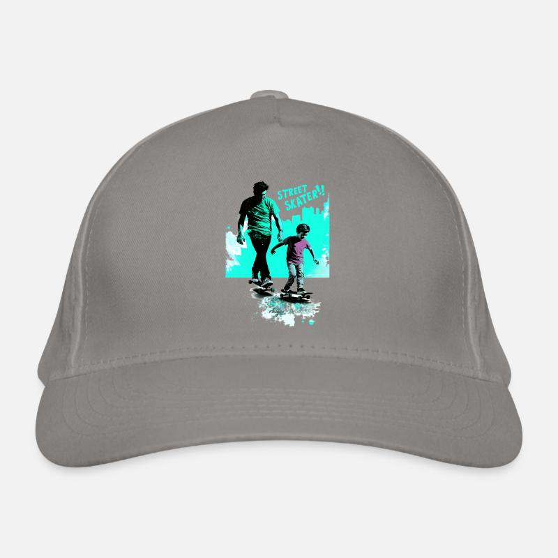 Father and Son Skateboard Gift Organic Baseball Cap