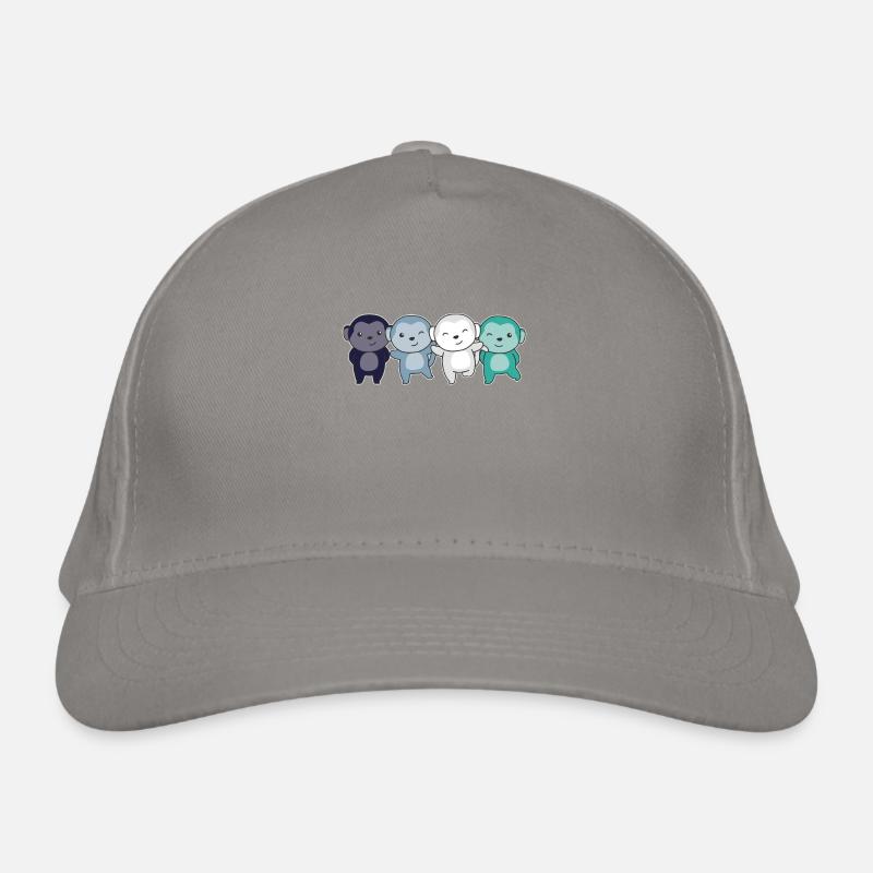 oriented aroace Flag Pride LGBTQ cute monkey Organic Baseball Cap