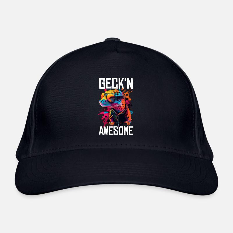 Leopard Gecko Lizard Lover - Organic Baseball Cap - navy
