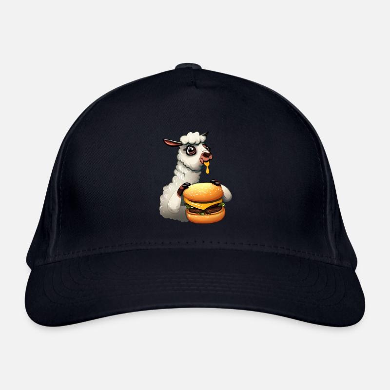 Lama mangeur de cheeseburger Casquette classique bio