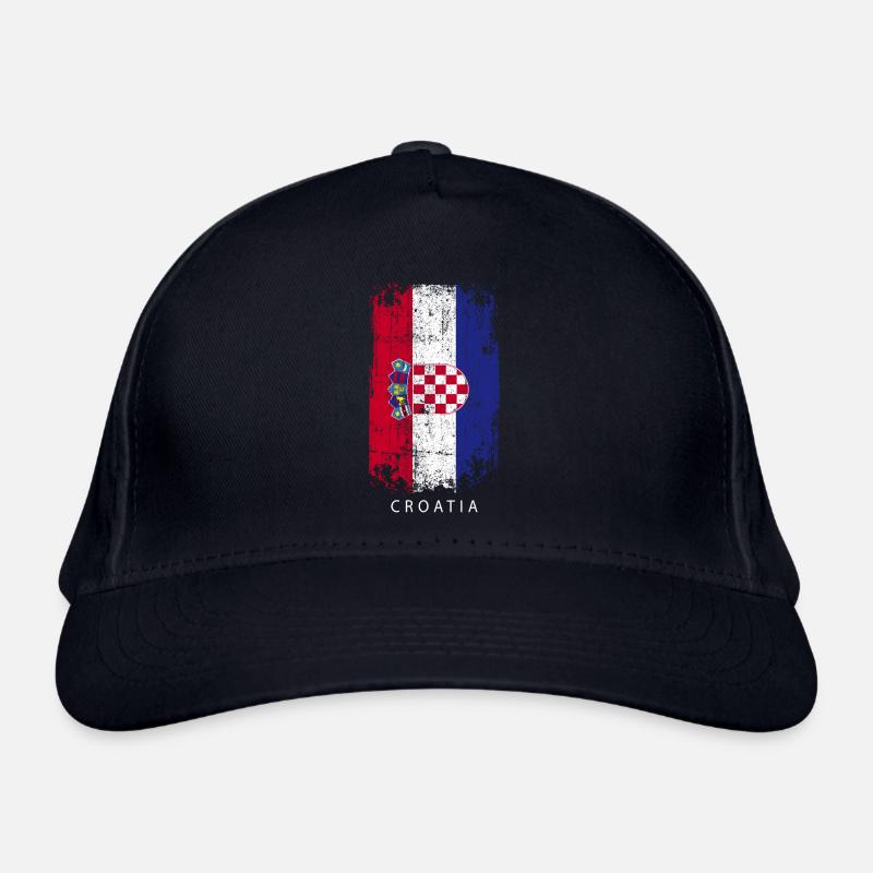 Souvenir avec le drapeau du pays de la Croatie Casquette classique bio