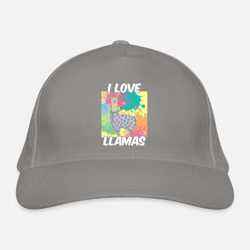 Ich Liebe Lamas Llama Tier Lama Sprüche Bio-Baseballkappe
