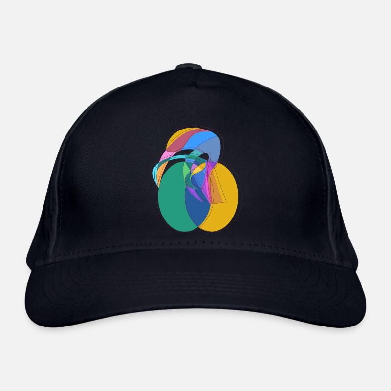 cyclist aura abstract circle geometric drawing Organic Baseball Cap