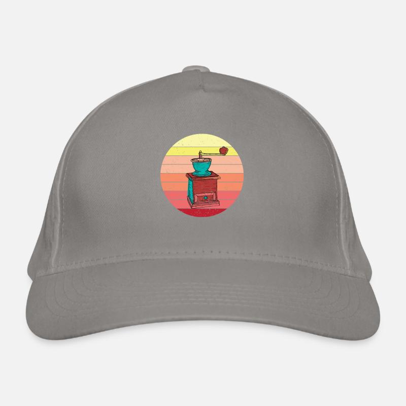 Conception de moulin à café manuel rétro Casquette classique bio