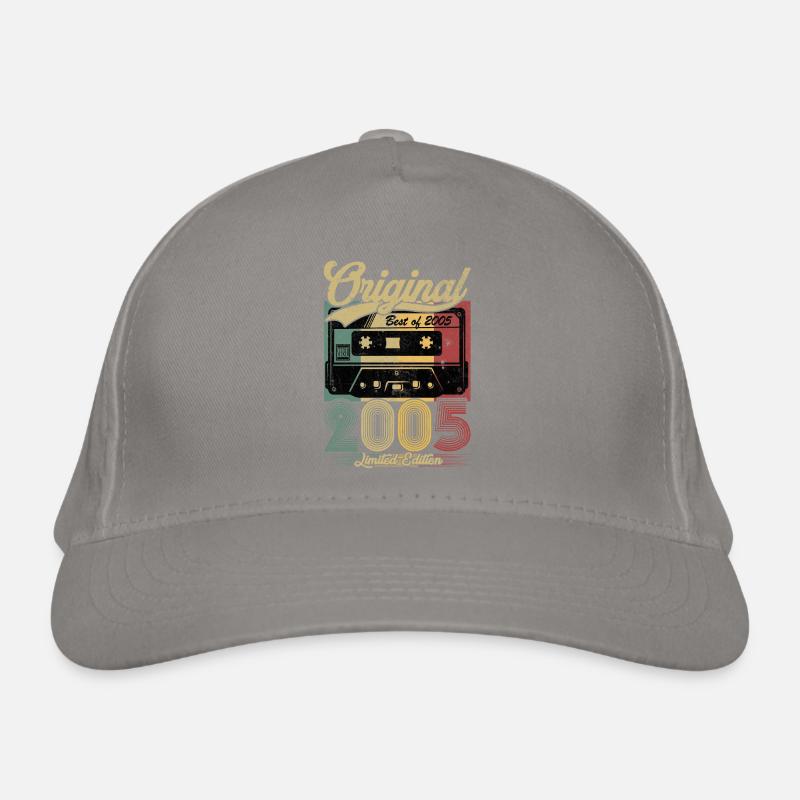 Vintage Anniversary 2005 Retro Cassette Organic Baseball Cap