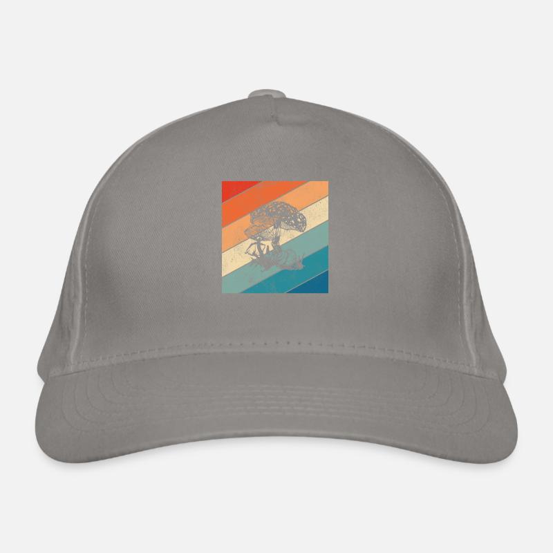 Mushroom Mushrooms Boletus Toadstool Retro Gift Organic Baseball Cap