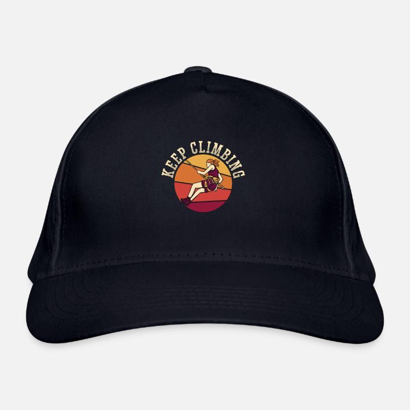 Rock Climbing Keep Climbing Mountain Sport Boulder Bio-Baseballkappe