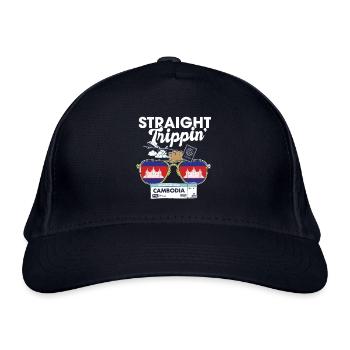 Straight Trippin' Cambodia Vacation Tour Travel - Bio-Baseballkappe - Navy - Vorne
