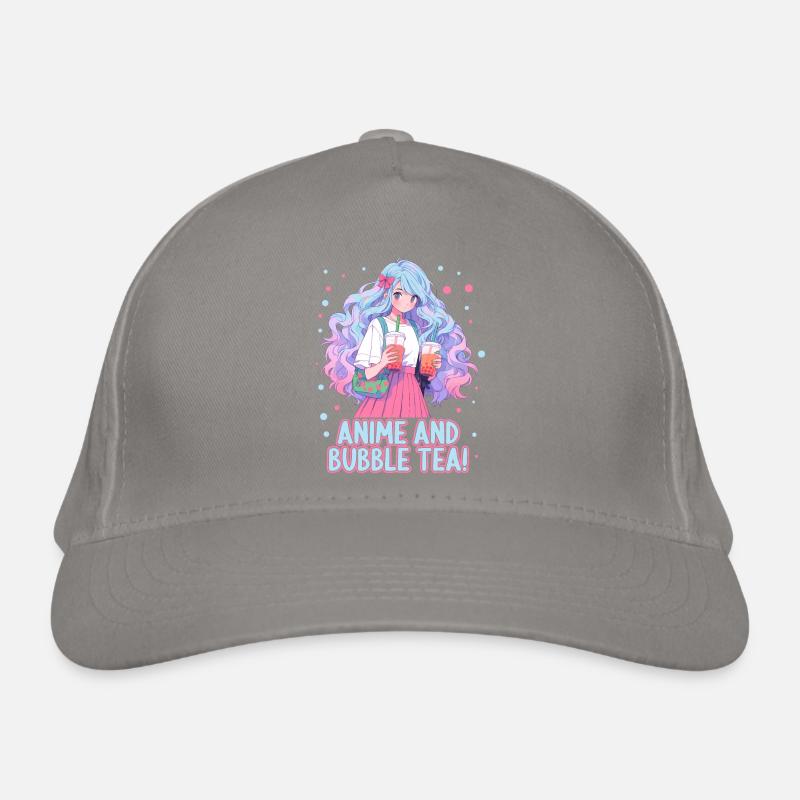 Anime et Boba Bubble Tea Casquette classique bio