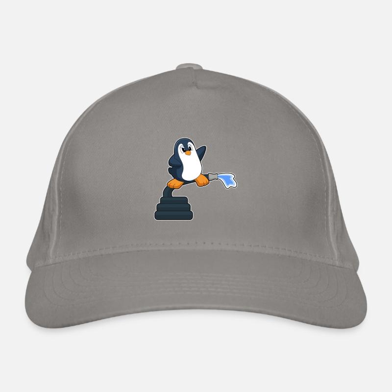 Penguin Firefighter Fire Hose Organic Baseball Cap
