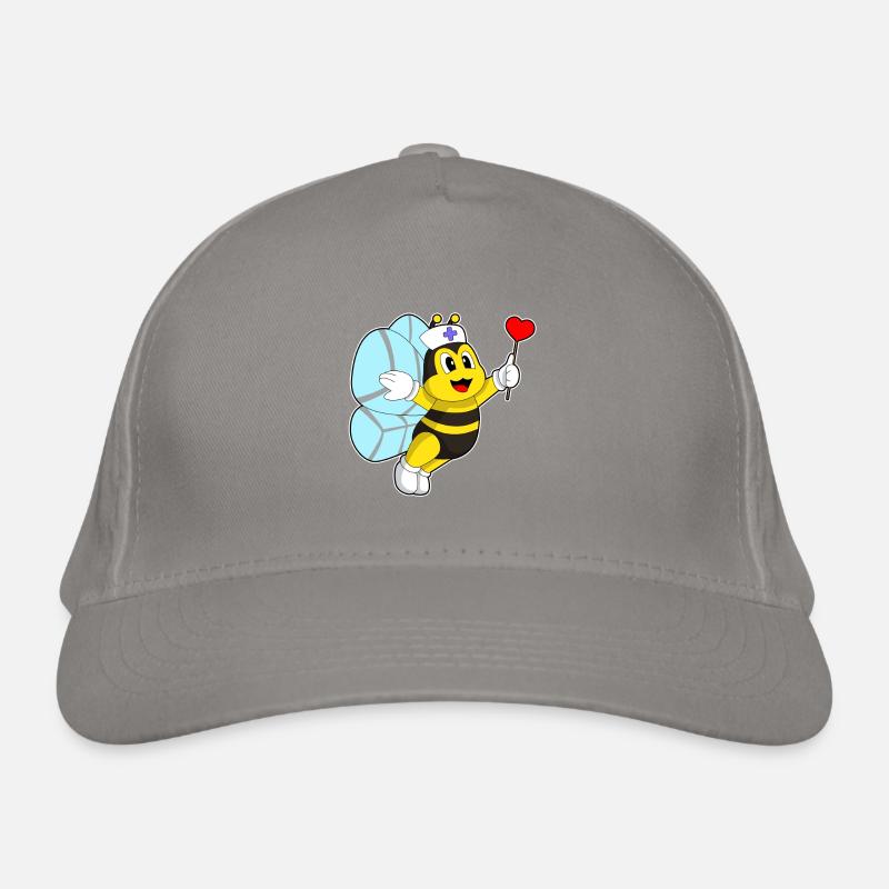 Bee Nurse Heart Organic Baseball Cap