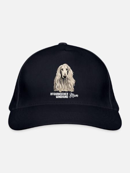 Hund Afghanischer Windhund - Bio-Baseballkappe - Navy