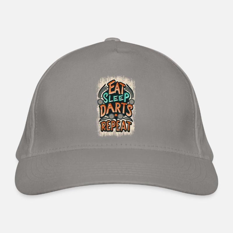 Eat Sleep Darts Repeat Dart Spruch Bio-Baseballkappe