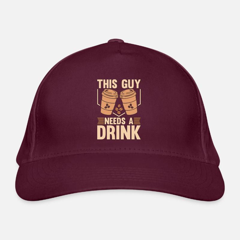 Espresso This Guy Needs A Drink Coffee Lover Latte Bio-Baseballkappe