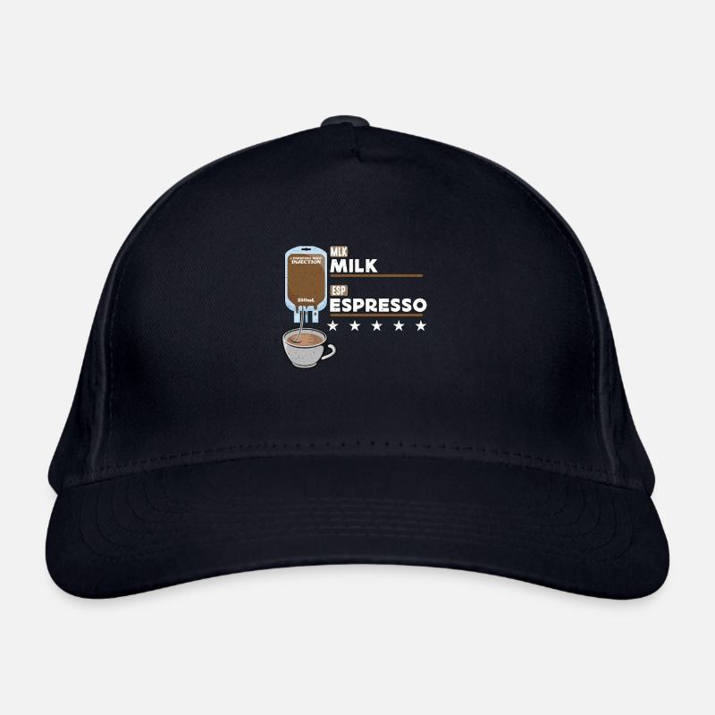 Espresso Milk Espresso Shot Injection Grain de café Casquette classique bio