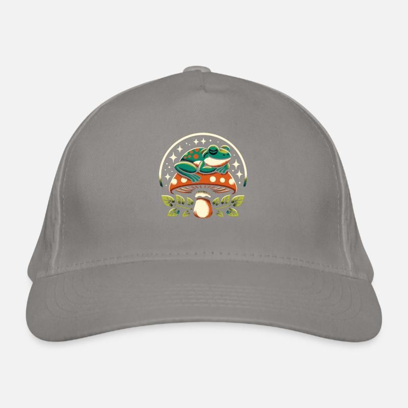 Cottagecore Esthétique Grenouille Champignon Forêt Casquette classique bio