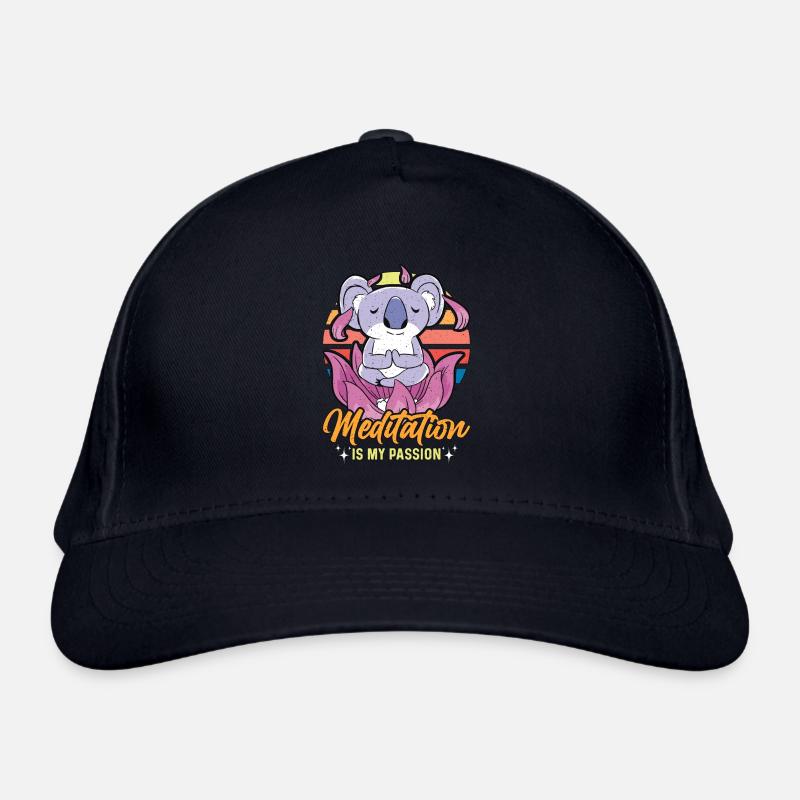 Meditation Is My Passion Relaxation Koala Lover Bio-Baseballkappe