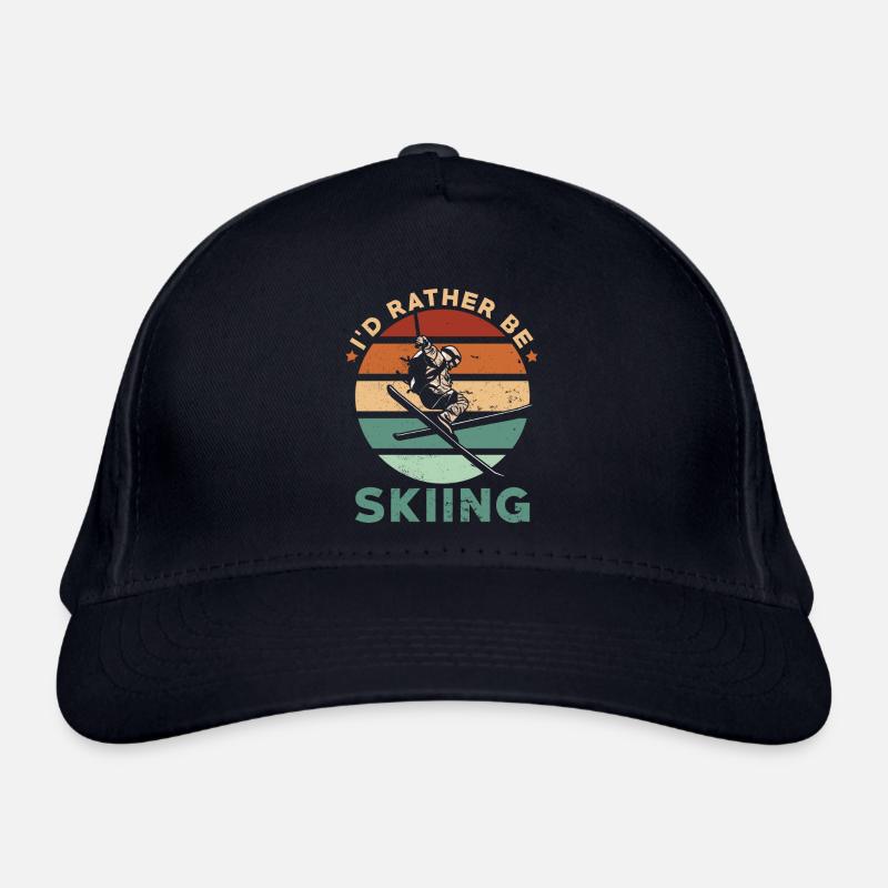 Passionné de ski Skieur rétro vintage skieur Casquette classique bio