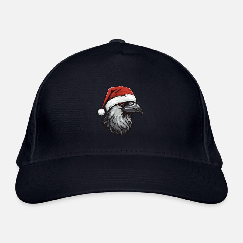 Krähe Rabe Weihnachten Tier Kopf Bio-Baseballkappe