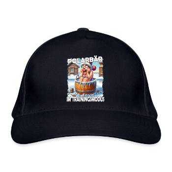 Eisbaden Winterbaden Lustig - Bio-Baseballkappe - Navy - Vorne