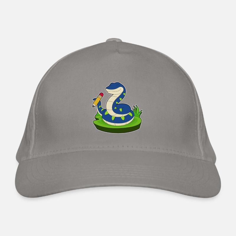 Snake Student Pencil School Organic Baseball Cap