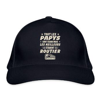 Routier Papy Cadeau Chauffeurs Routiers - Casquette classique bio - marine - Devant
