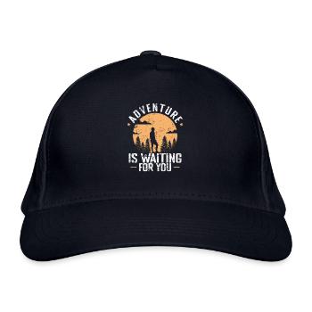 Adventure is Waiting for You Wandern - Bio-Baseballkappe - Navy - Vorne